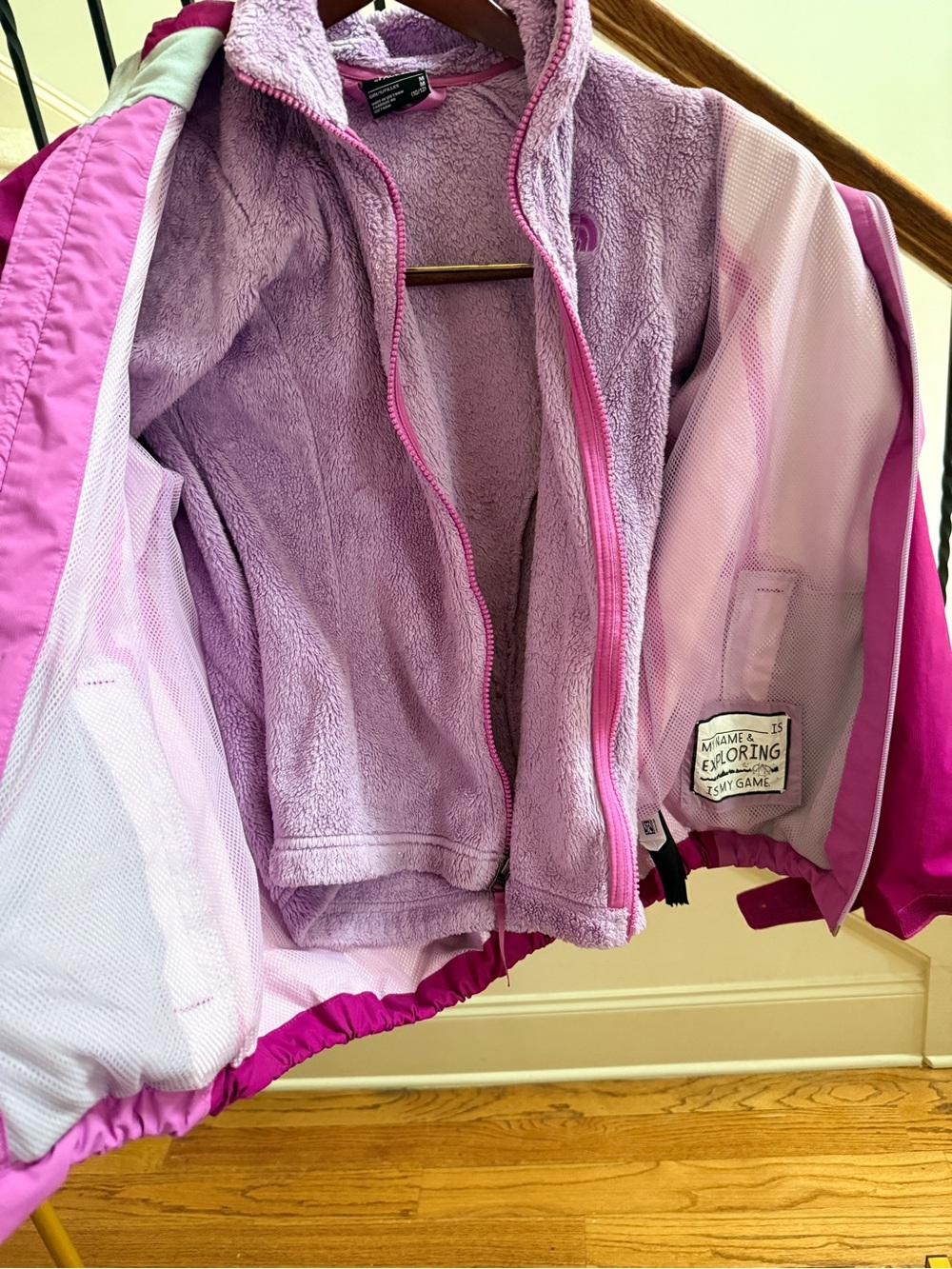 The North Face Kids' Pink & Lavender Layered Jacket